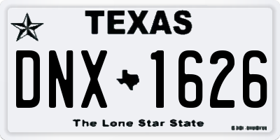 TX license plate DNX1626