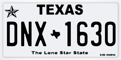 TX license plate DNX1630
