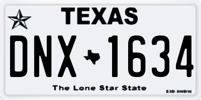 TX license plate DNX1634