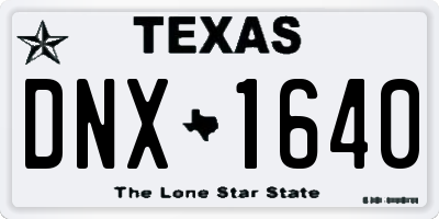 TX license plate DNX1640