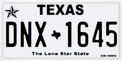 TX license plate DNX1645