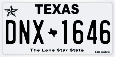TX license plate DNX1646