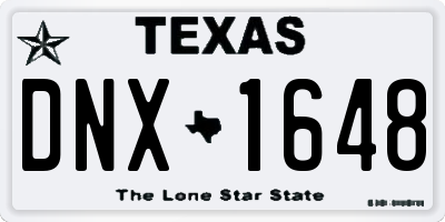 TX license plate DNX1648
