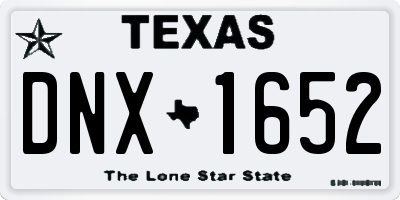 TX license plate DNX1652