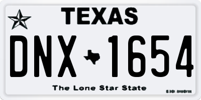 TX license plate DNX1654