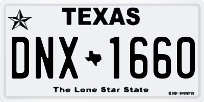 TX license plate DNX1660