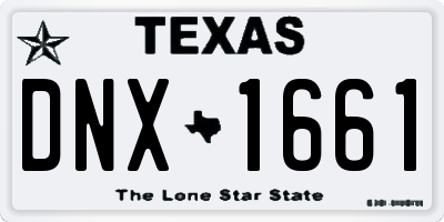 TX license plate DNX1661