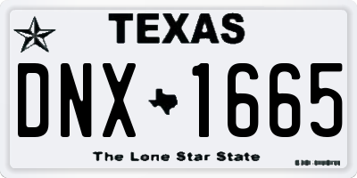 TX license plate DNX1665