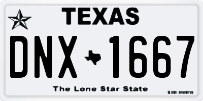TX license plate DNX1667