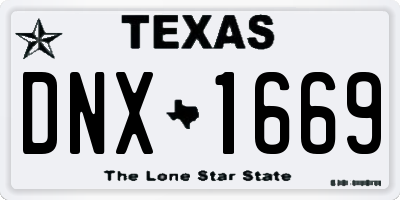 TX license plate DNX1669