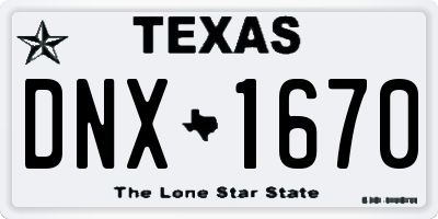 TX license plate DNX1670