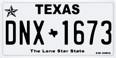 TX license plate DNX1673
