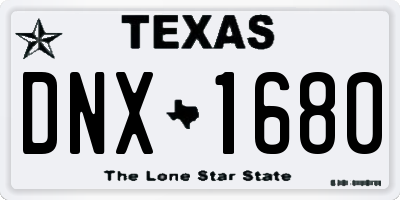 TX license plate DNX1680