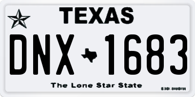 TX license plate DNX1683