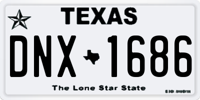 TX license plate DNX1686
