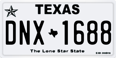 TX license plate DNX1688