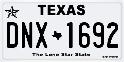 TX license plate DNX1692
