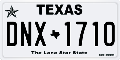 TX license plate DNX1710