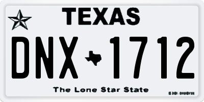 TX license plate DNX1712