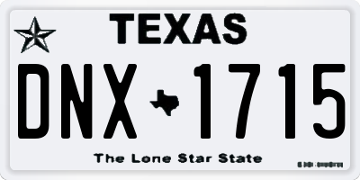 TX license plate DNX1715