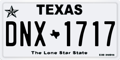 TX license plate DNX1717