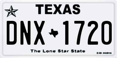 TX license plate DNX1720
