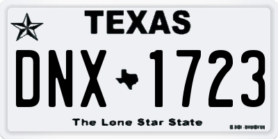 TX license plate DNX1723