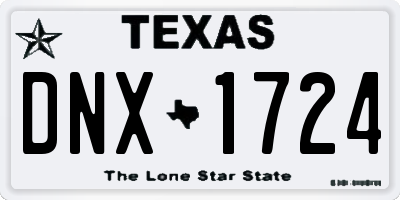 TX license plate DNX1724