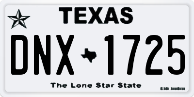 TX license plate DNX1725