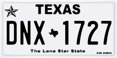 TX license plate DNX1727
