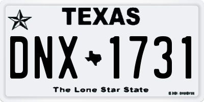 TX license plate DNX1731