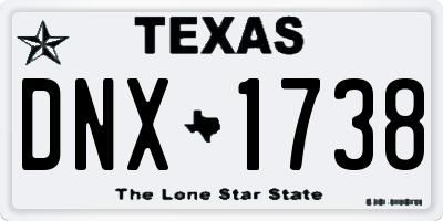 TX license plate DNX1738
