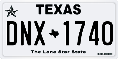 TX license plate DNX1740