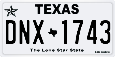 TX license plate DNX1743