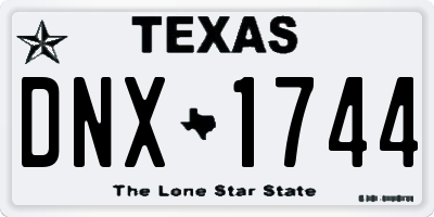 TX license plate DNX1744