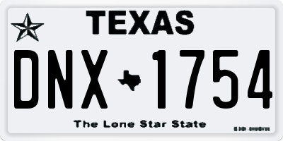 TX license plate DNX1754