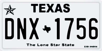 TX license plate DNX1756