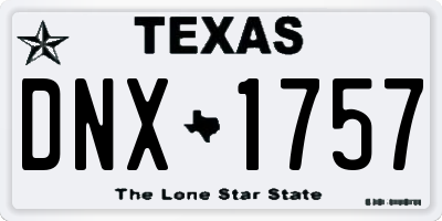 TX license plate DNX1757