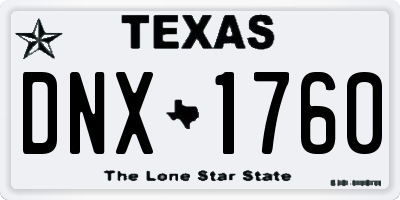 TX license plate DNX1760