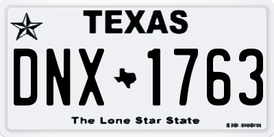 TX license plate DNX1763