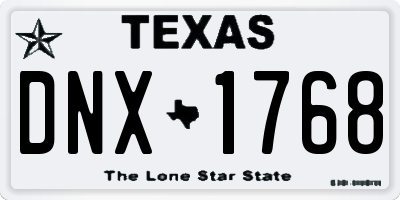 TX license plate DNX1768
