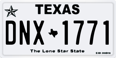 TX license plate DNX1771