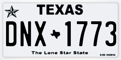 TX license plate DNX1773