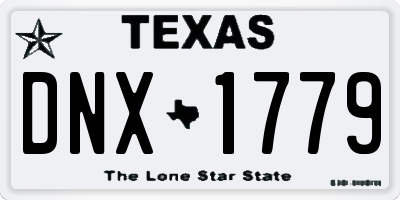 TX license plate DNX1779