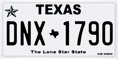 TX license plate DNX1790