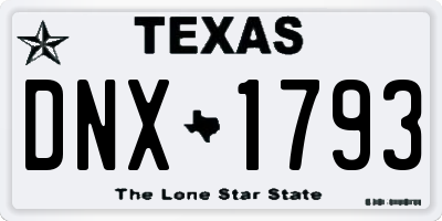 TX license plate DNX1793