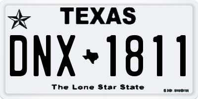 TX license plate DNX1811