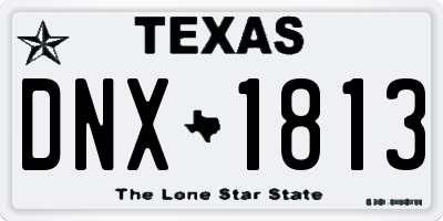 TX license plate DNX1813