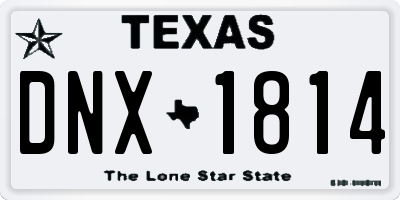 TX license plate DNX1814