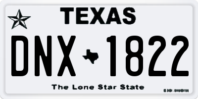 TX license plate DNX1822